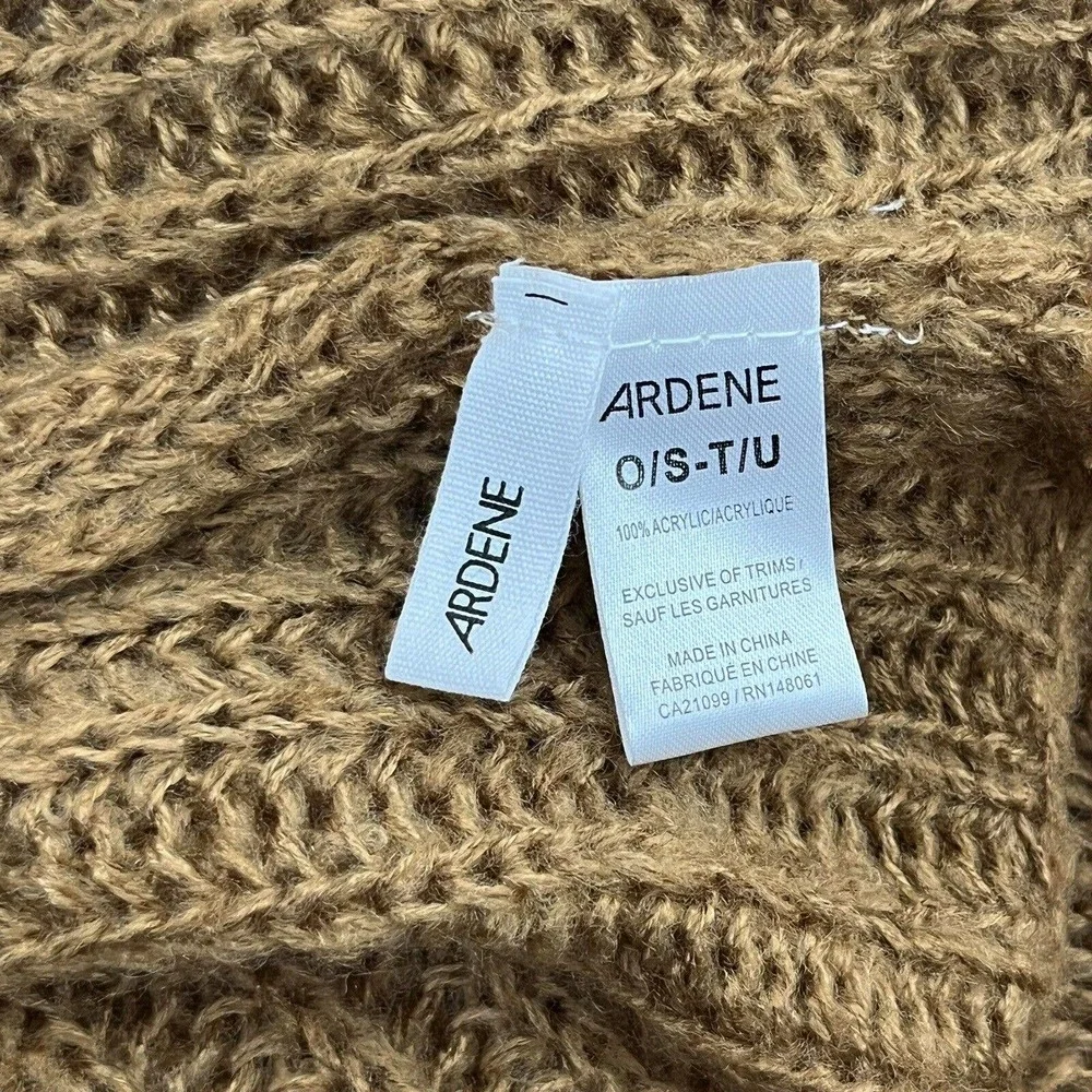 Ardene Infinity Scarf Chunky Knit Tan Brown One Size